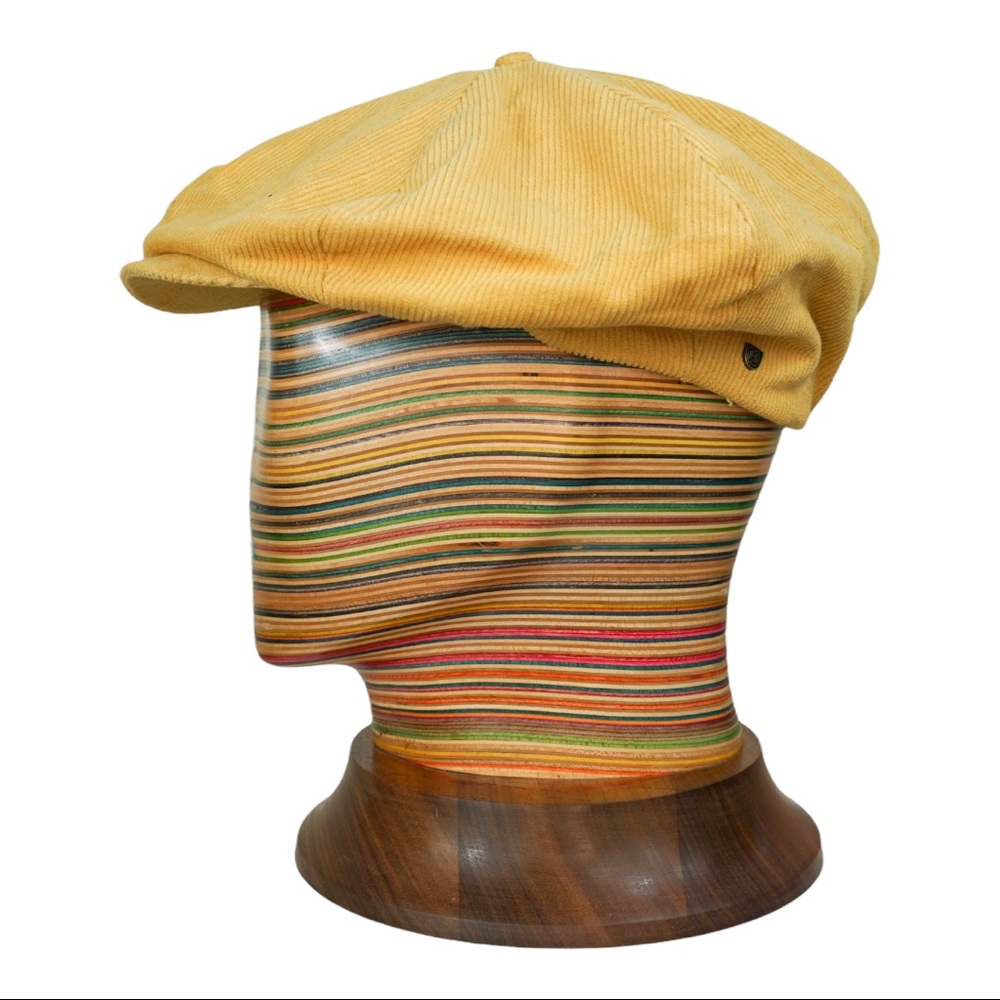 NWT BRIXTON Ollie cap mustard corduroy UNISEX sz S